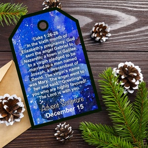 Christmas decor advent printable download