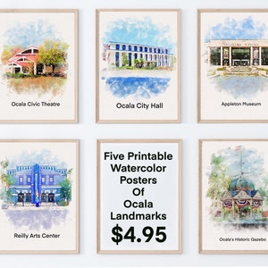 Ocala, Ocala Classroom Posters, Ocala Landmarks, Classroom Decor, Bundle, Print It Yourself, Printable Posters, 2nd Grade