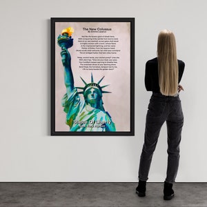 Statue of Liberty Printable wall art, posters, typography prints, inspirational quotes, Classroom Poster, Printable, DIY, The New Colossus