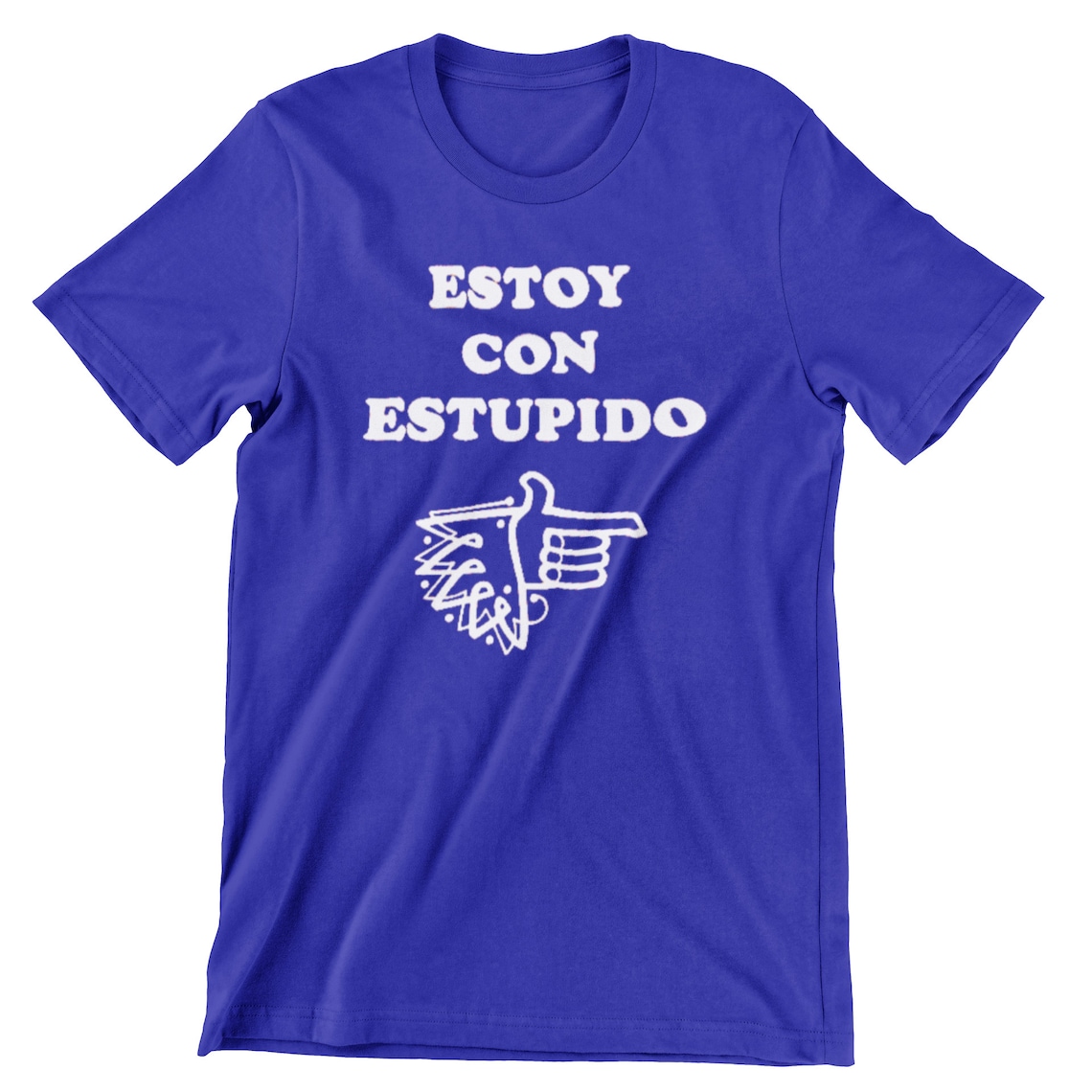 i-m-with-stupid-spanish-t-shirt-hand-screen-printed-etsy