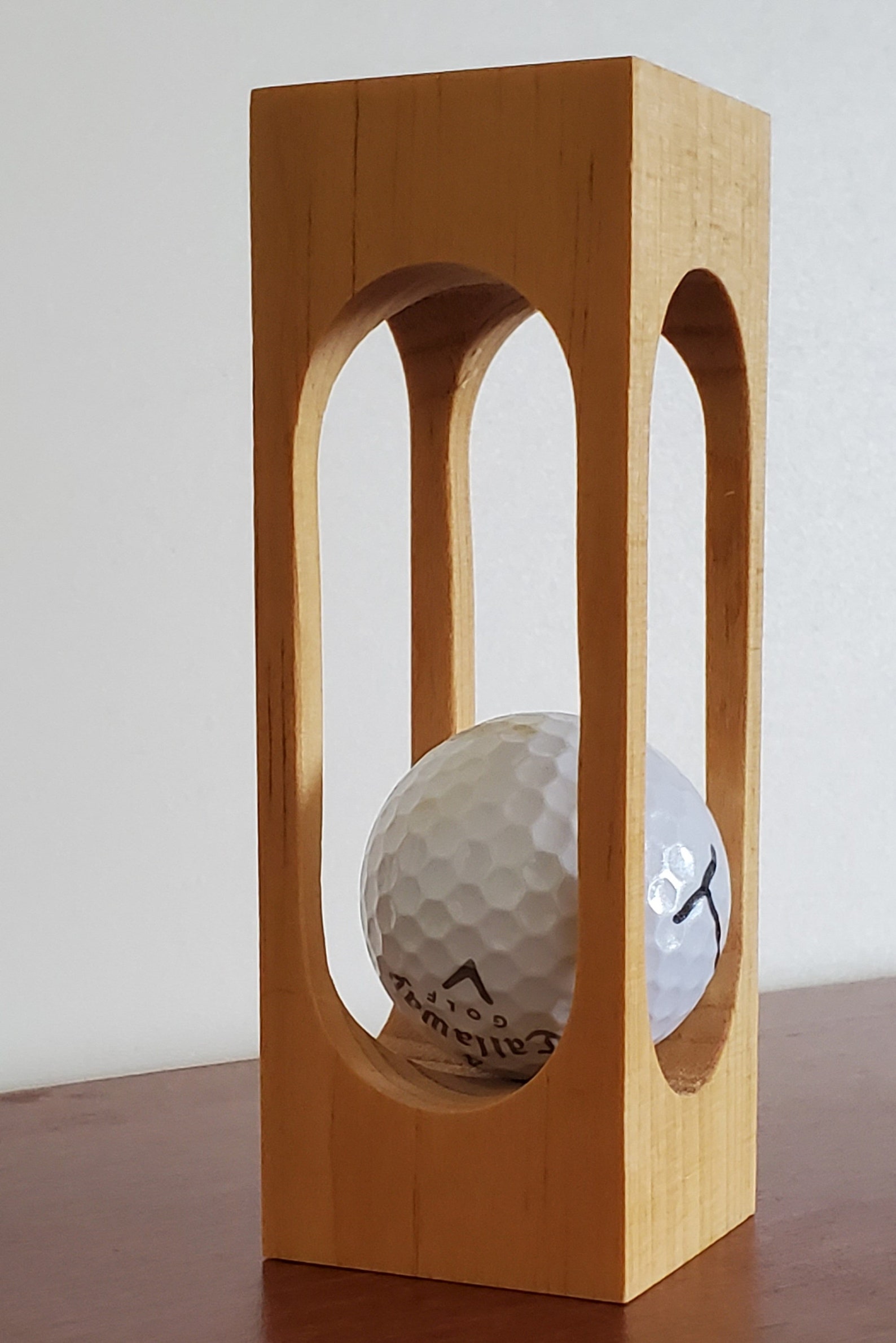 Captive Golf Ball in Wood Cage Puzzle Ornament Etsy