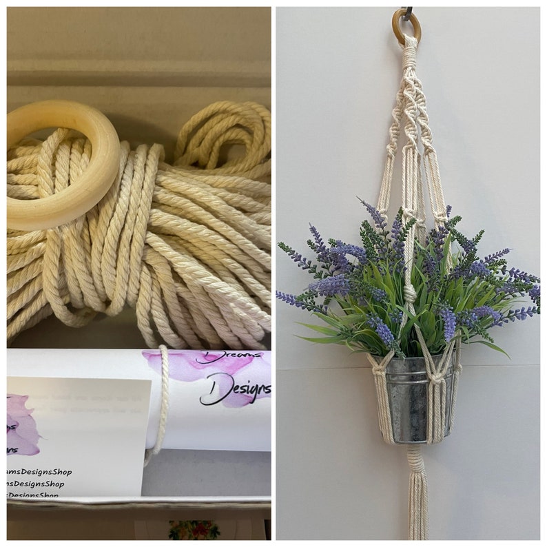 Beginners DIY Macrame Plant Hanger Kit to Make Your Own Etsy