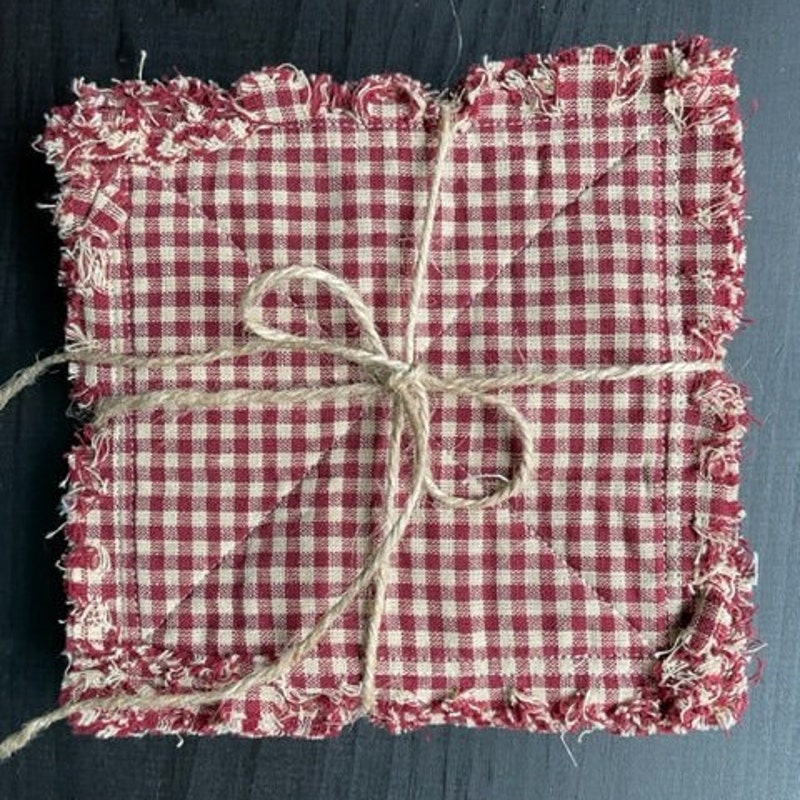 Homespun Mug Rugs - Etsy