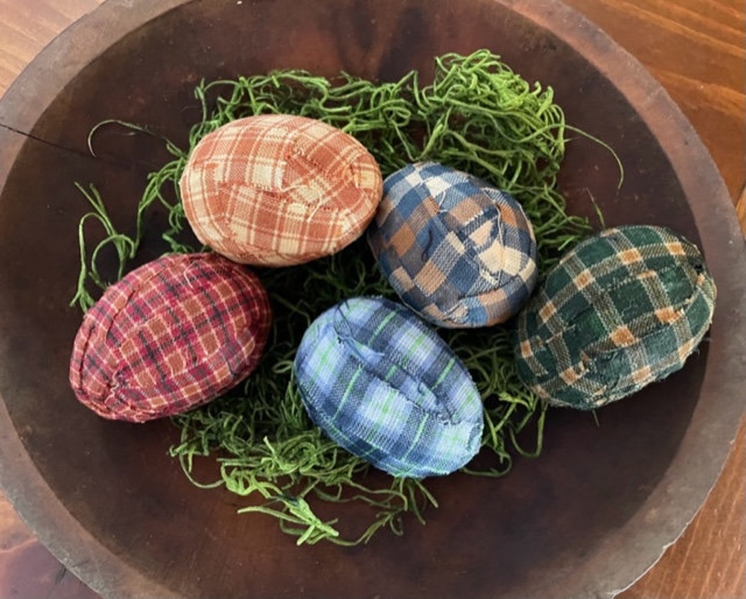 Pastel Mini Easter Eggs Set of 5 / Primitive Easter Eggs / Pastel