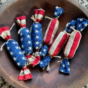 America the Beautiful Candy Bowl Fillers / Holiday Bowl Filler / July 4th Ornies / Faux Candy Bowl Filler / Patriotic Bowl Filler