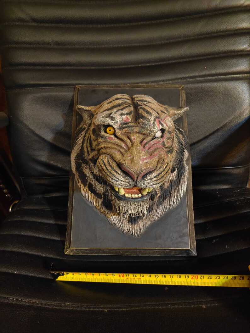 Tiger Wall Sculpture Tiger Sculpture on the Wall Tiger Sher Etsy