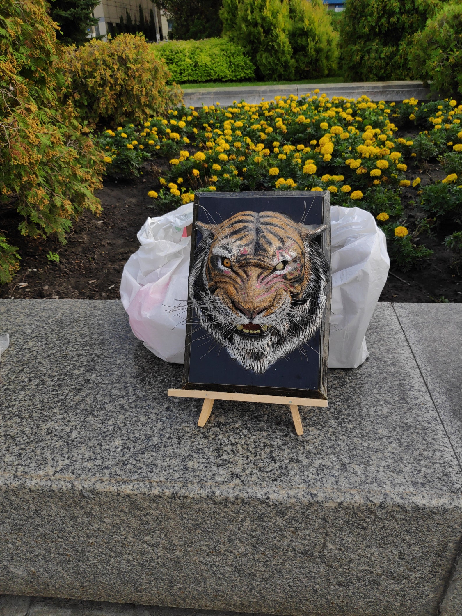 Tiger Wall Sculpture Tiger Sculpture on the Wall Tiger Sher Etsy