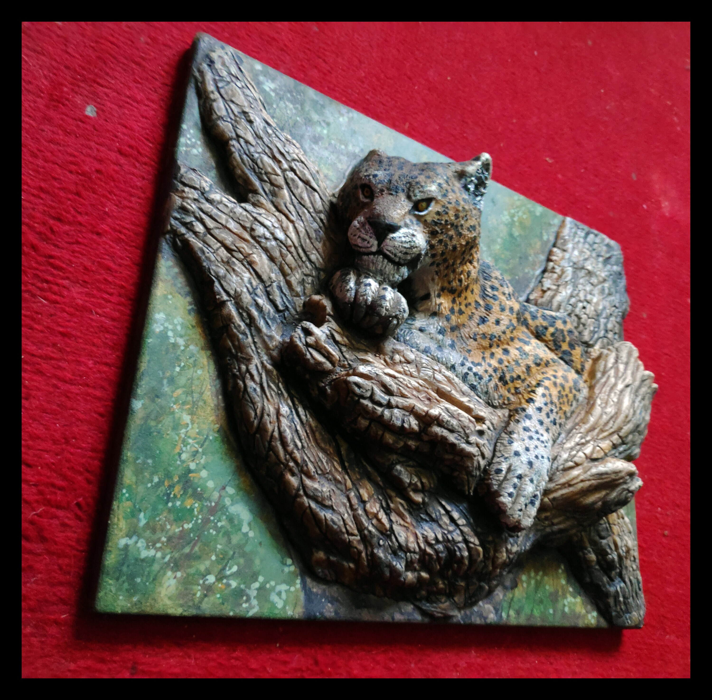 Jaguar Wall Sculpture With Relief Wall Sculpture of a Jaguar Etsy UK