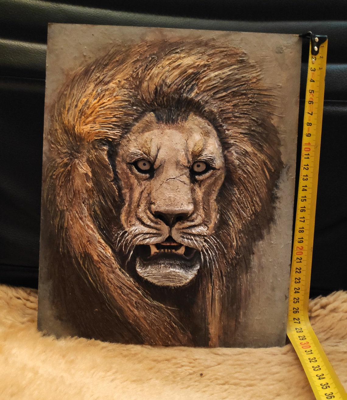 Lion Wall Decor Lion Sculpture on the Wall Lion Art Tiles Etsy