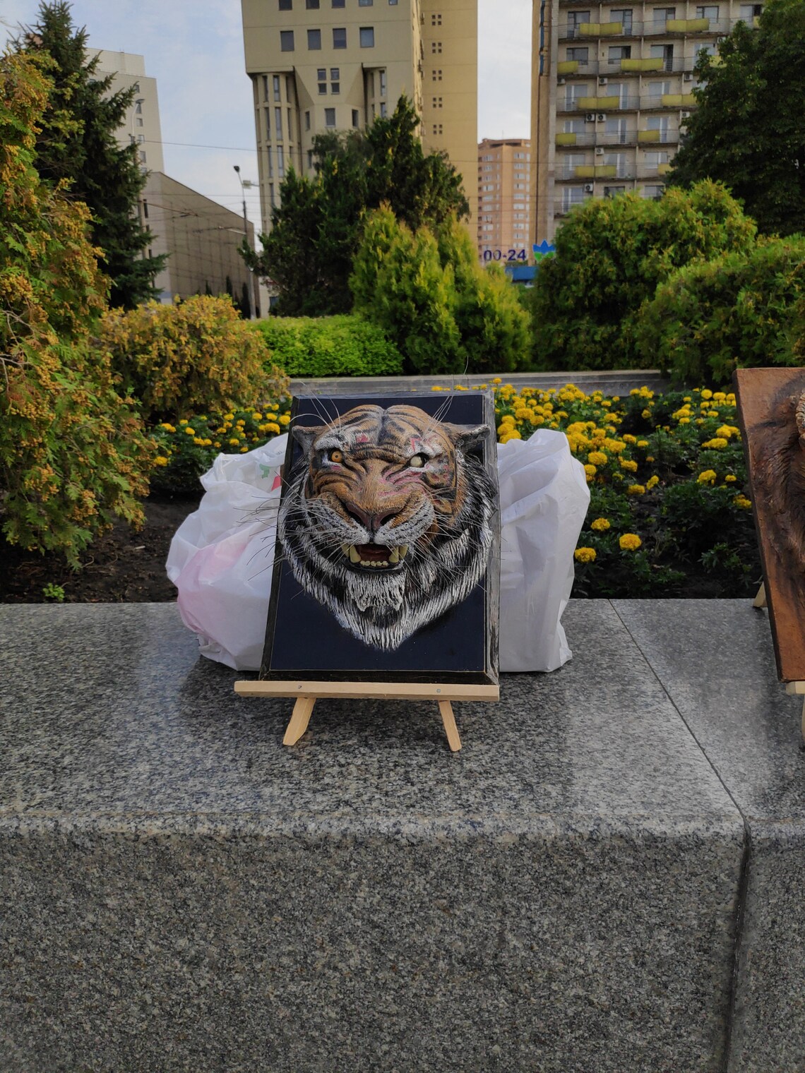 Tiger Wall Sculpture Tiger Sculpture on the Wall Tiger Sher Etsy