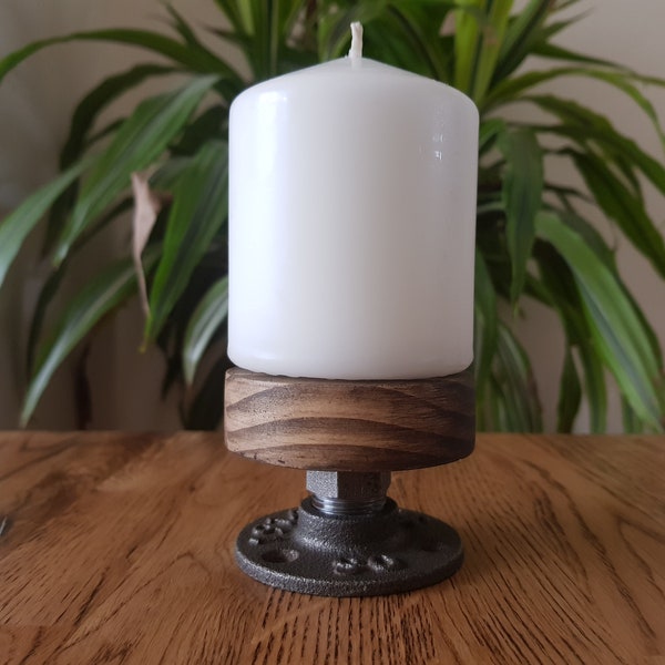 Wood Candle Holder Etsy