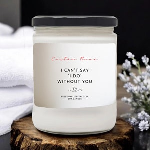 Personalized Bridesmaid Proposal Candle, Custom Bridesmaid Gift Candle, Wedding Party Candle, Gift for Bridesmaid, Candle with Name