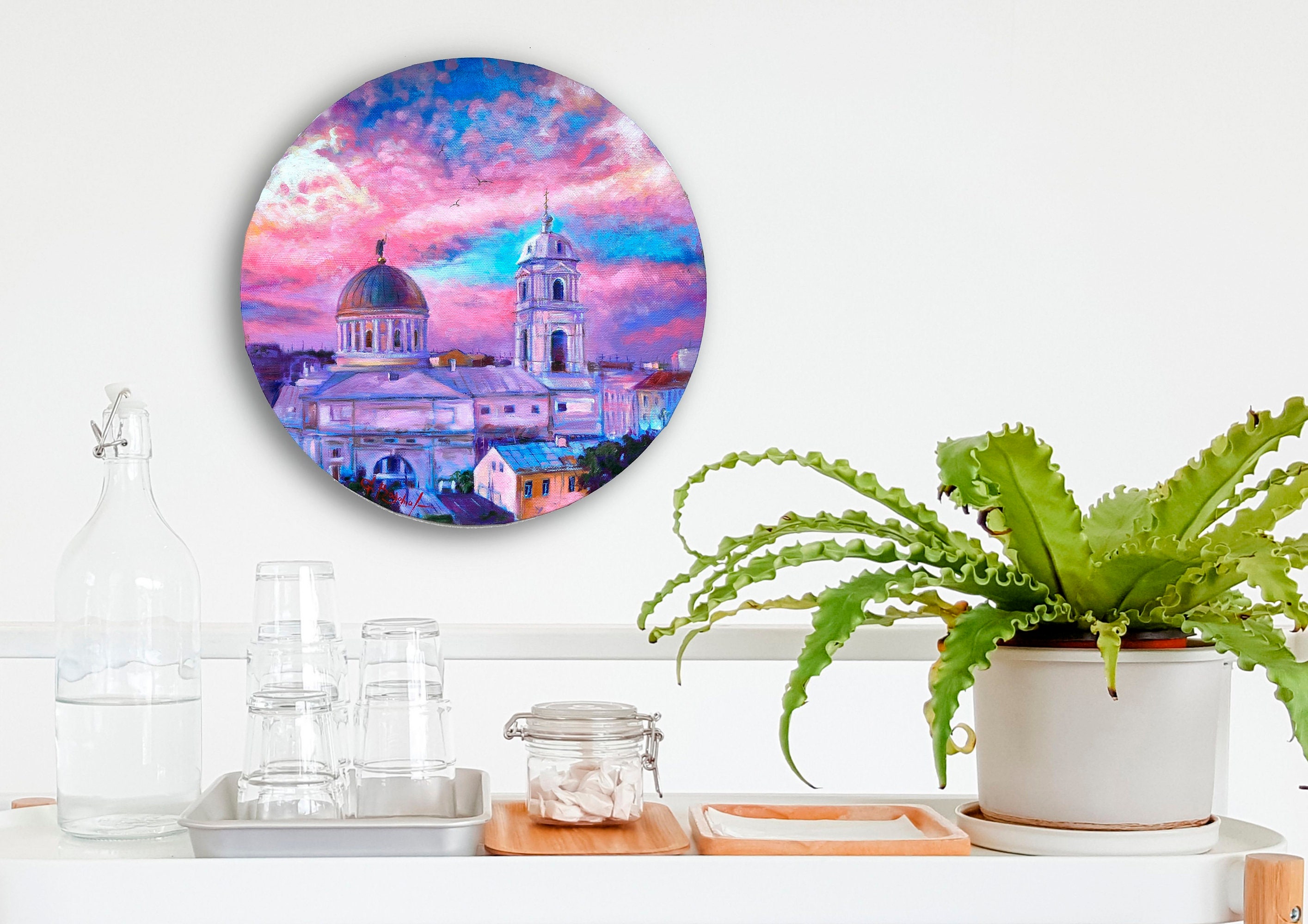 Saint Petersburg Painting City Wall Art Original Landscape Etsy