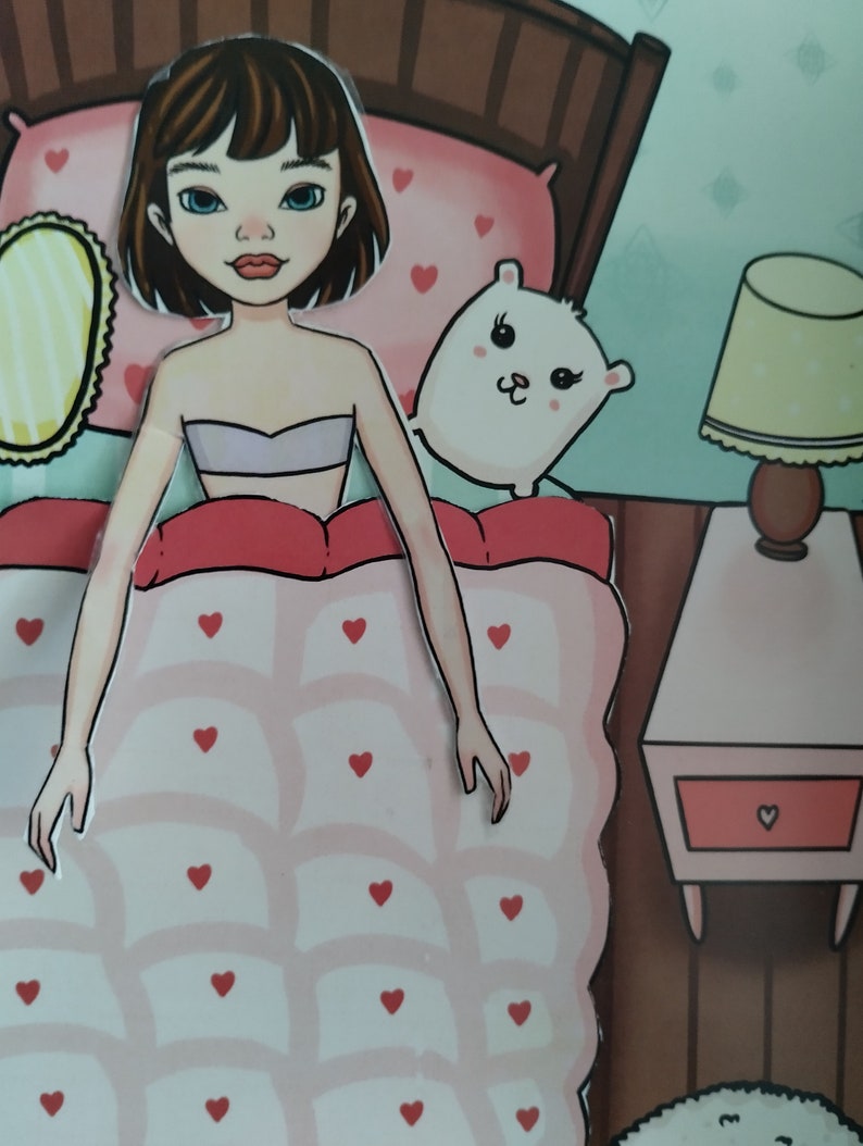 Printable Paper Doll, Paper Doll House for Kids Activity, DIY Kits