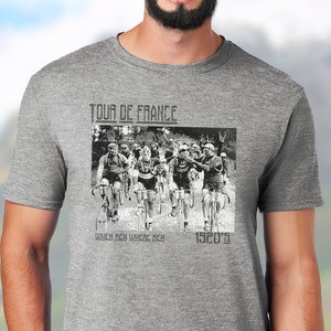 Tour De France race cycling tee funny cycling tshirt smokers photo Lance Armstrong vintage cycling photo Dad cyclist image 1