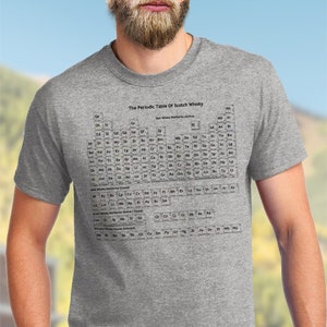 Scotch Whisky Periodische Geschichte Tisch Tshirt, Barkeeper, Scotch Whisky Geschenk, Whisky Geschenk, Trinkergeschenk, Scotch Trinker, männliche Geschenke