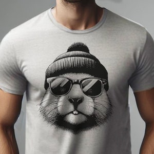 Funny Marmot tshirt Marmot graphic tee comfort color tshirt critters t-shirt Mountain animal art hipster gifts cool cute animal shirt