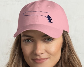 Fly Fishing Cap: Low Profile Cotton Twill Ponytail Baseball Cap