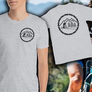 Mountain biking t shirt |front and back print graphic tee | mountain biker shirt |mountain bike gift |mtb |cycling clothing |cyclist tee