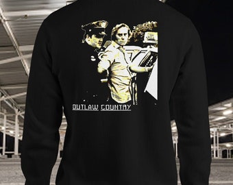 George Jones öffentliche Festnahme Foto Pullover Hoodie, Outlaw Country, Country-Musik-Shirt Country-Musik-T-Shirt Country-Stars Rebel Rückendruck