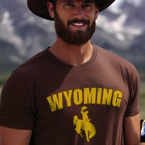 Wyoming Tshirt, Steamboat tshirt, Yellowstone shirt, Outdoor lover gift, Wyoming cowboys, Wyoming gift, Wild West, Hiking tee, Manly gifts