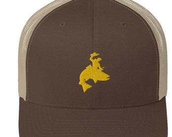 Wyoming Cowboy Trucker Cap Bucking 