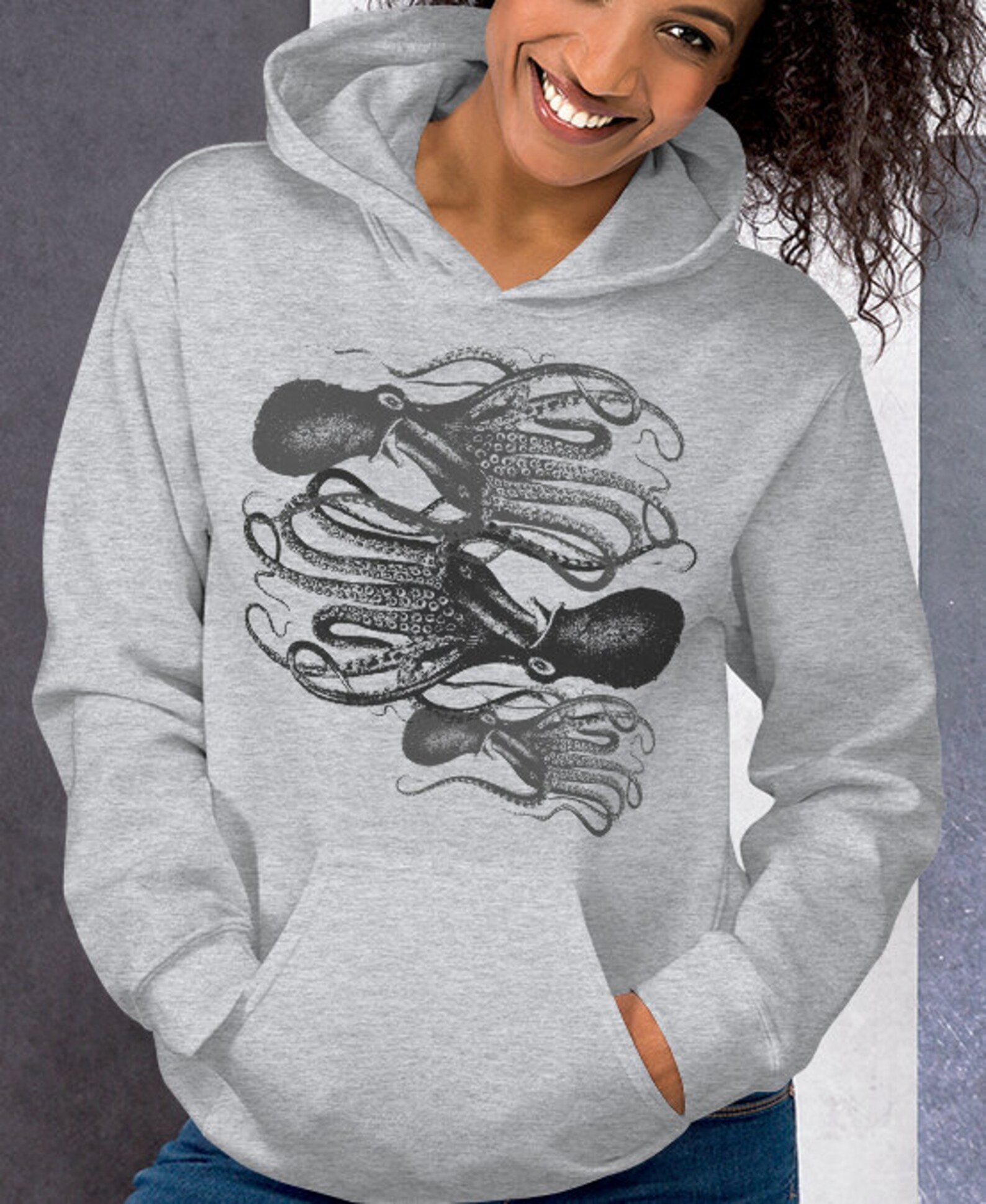 Octopus Hoodie Kraken Hoodies Octopus Ocean Tentacle Etsy
