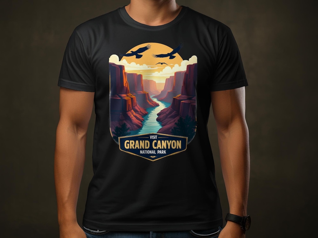 Grand Canyon National Park T-shirt: Retro Travel Graphic Tee - Etsy