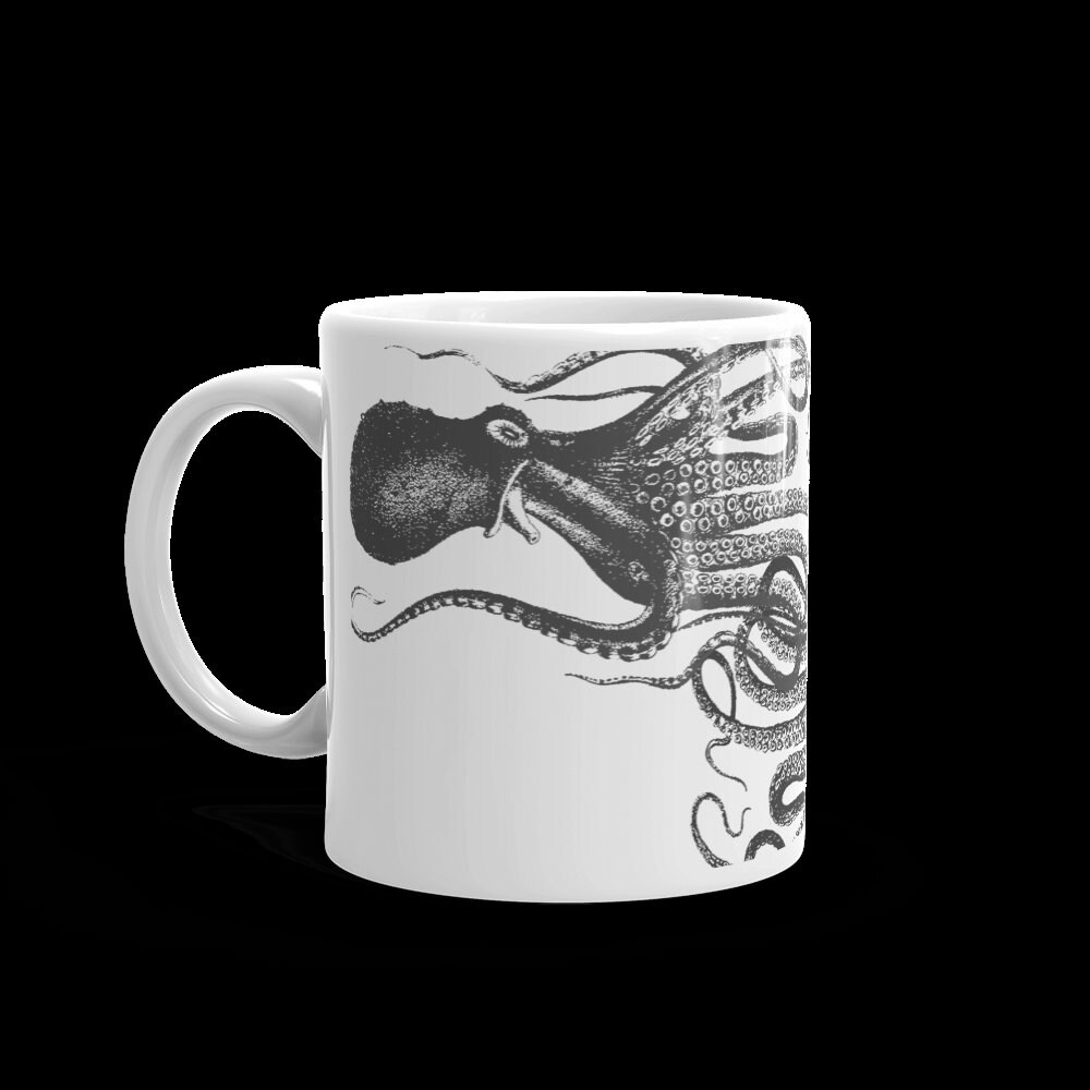 Octopus Mug Kraken Art Octopus Gift Step Dad Gift Kraken Etsy