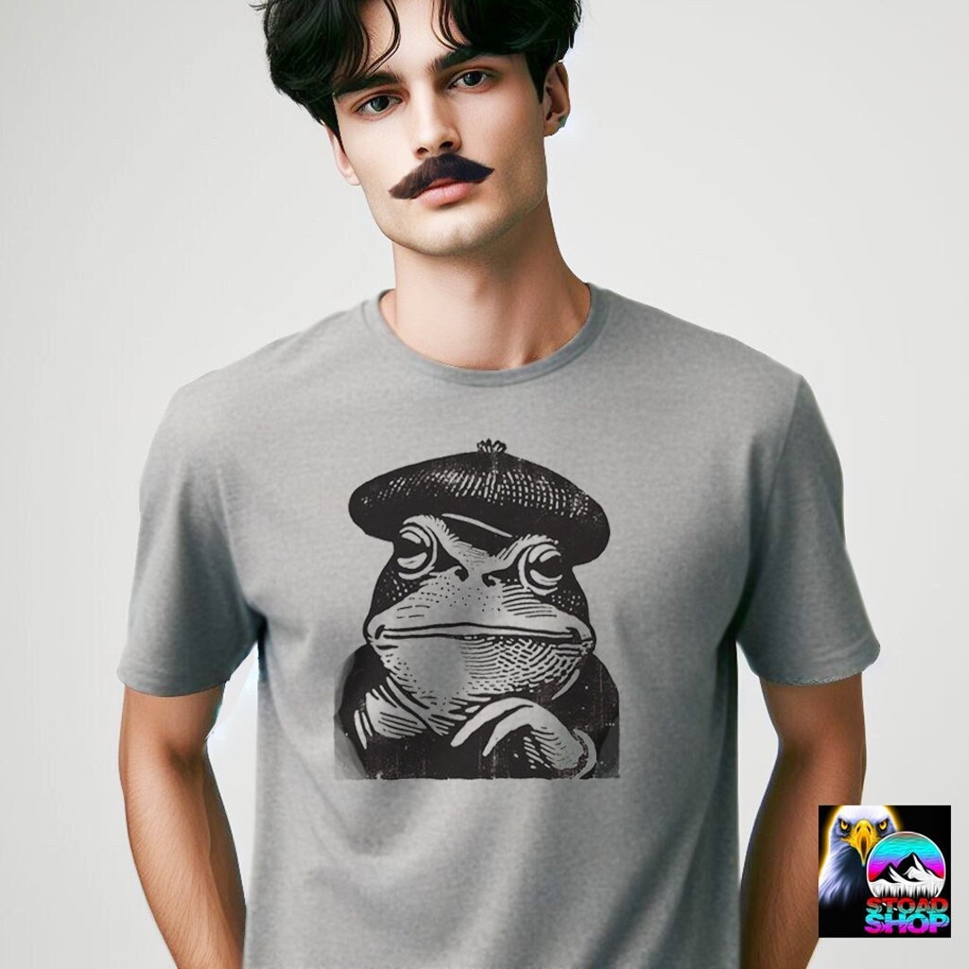 Frog Shirt Funny French Frog Fun Frog Funny Tshirt Gift Manly Gifts Thick Tshirt Soft Tshirt