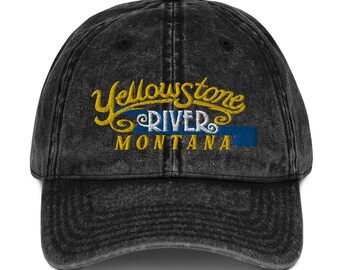 Yellowstone River Montana Cap: Vintage Style Low Profile Dad Hat