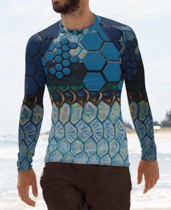 Rashgaurd Cryptid Camo Fly Fishing Shirt |Dri Fit Performance Moisture Wicking Long Sleeve Surf |All Over Print Shirt |White Water Rafting