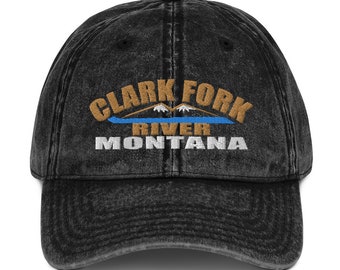 Clark Fork River Montana Cap: Vintage Style Low Profile Dad Hat