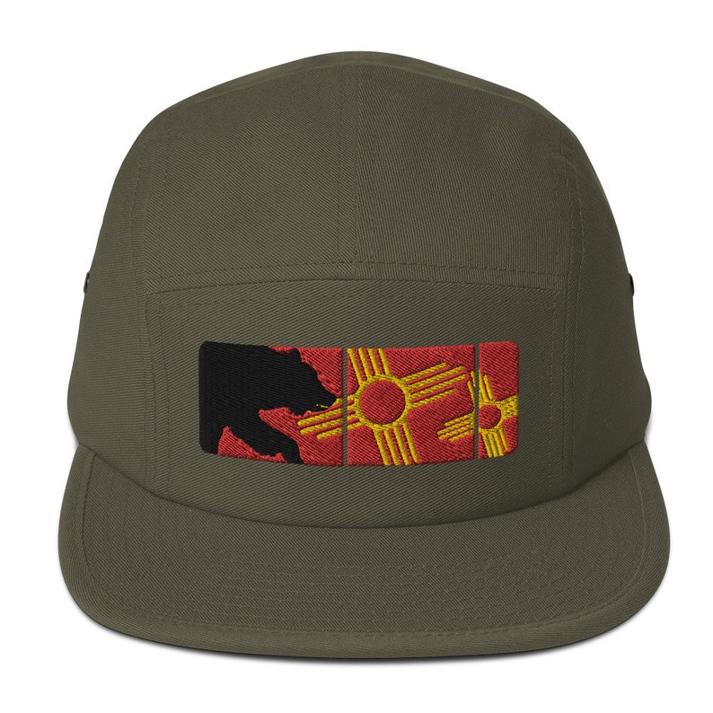 Mens Bear Camper Cap New Mexico Zia Camper Hat Black Etsy