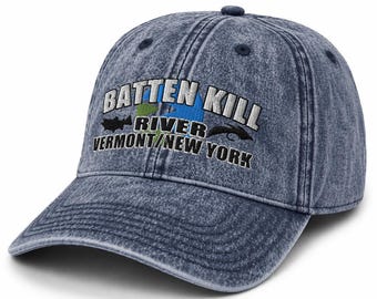 Batten Kill River fly fishing low profile cap for fisherman gifts
