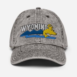 Wyoming troutrider 6 panel low profile cap, Tetons, Wyoming Cowboy, fishing caps, fly fishing hat, Wyoming baseball caps, Yellowstone park
