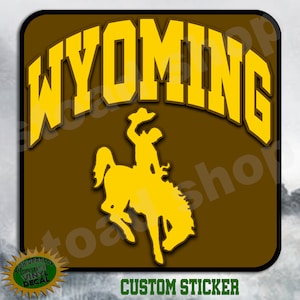 Wyoming sticker, Wyoming steamboat sticker, National Park, Yellowstone decal, vinyl sticker, outdoor decals, Jackson hole, fly fishing