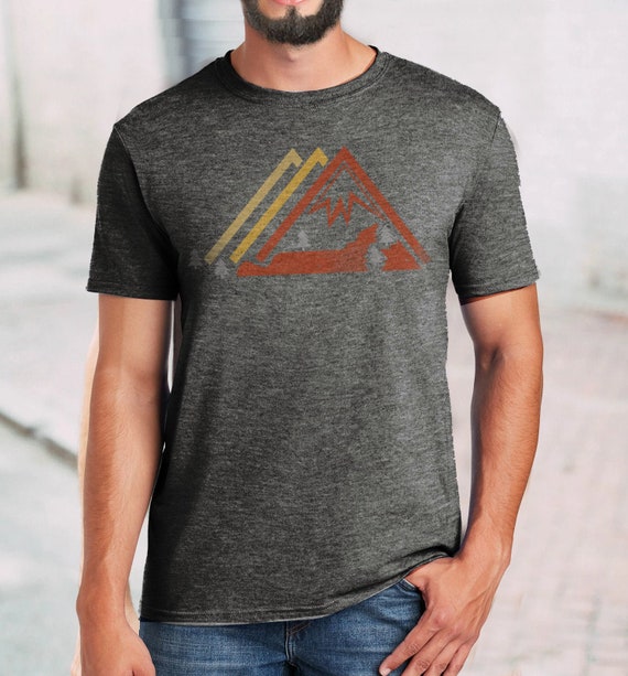 Graphic Tshirt Mountain Tee Mountain T-shirt Retro Great | Etsy