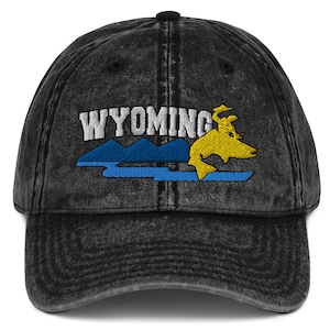 Wyoming troutrider 6 panel low profile cap, Tetons, fisherman hats, fishing caps, fly fishing hat, Wyoming baseball caps, Yellowstone park