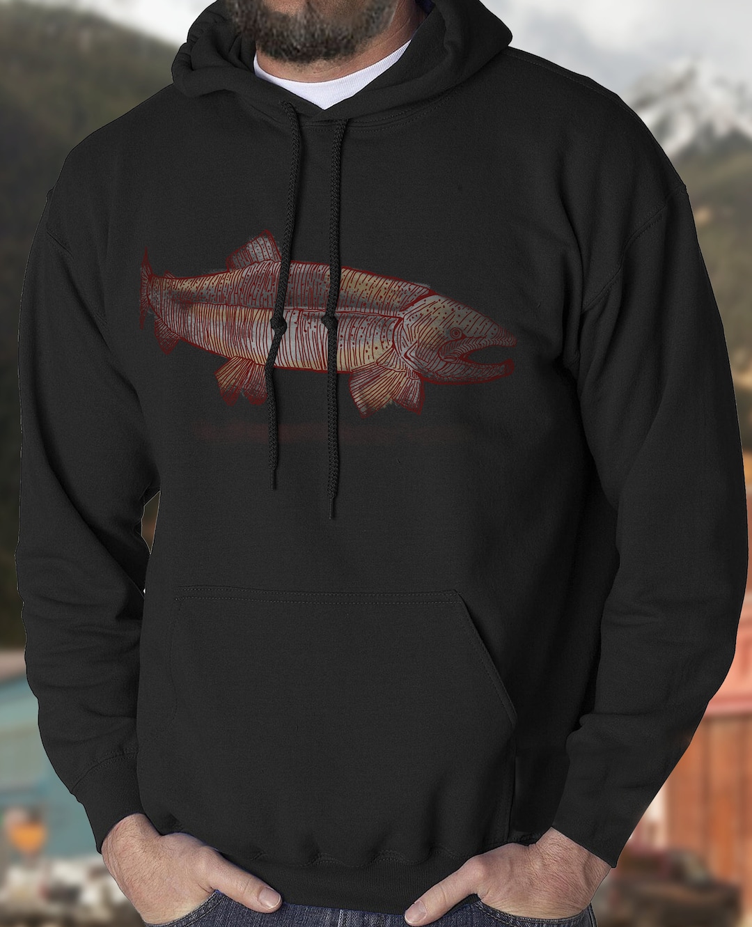 Men's Unisex Hoodie Fishing Hoodies Fishing Hoodie Gifts Fly Fisherman