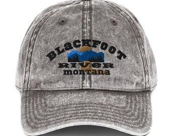 Montana ball cap | Brad Pitt Movie | Montana souvenir | Gift for Dad | Montana lover | river and mountain baseball Cap | Montana Dad hat