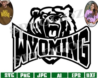 Wyoming Bear SVG: Outdoor Shirt Design (Digital Download)
