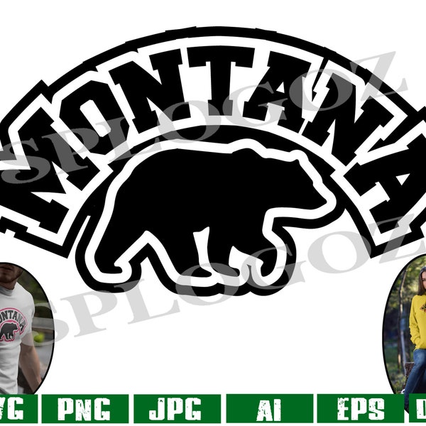 Montana svg, bear svg, Montana png, Montana sweatshirt, Montana png, Montana souvenir, cricut silhouette design, outdoor svg, sports svg