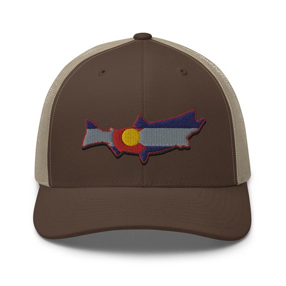 Colorado Fly Fishing Trucker Style Mesh Snap Back Cap fly Fishing Gift  colorado Fisherman Cap colorado State Flag Trout 6 Panel Cap -  Canada