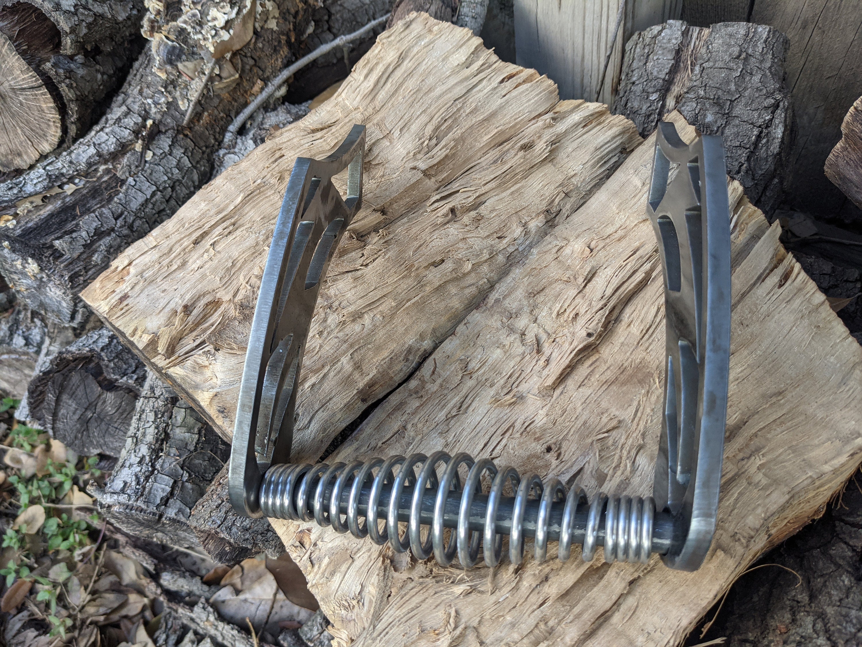 Bbq Pit Handle With Stainless Steel Spring 6" Long - Etsy