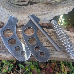 Bbq pit handle with stainless steel spring 6&quot; long