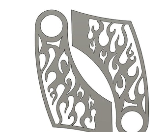 bbq weld on handle flat (flame)