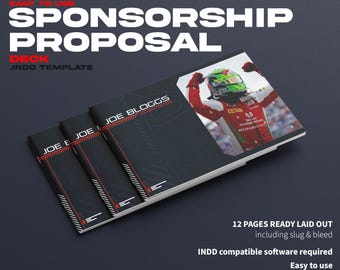 Sponsorship Proposal Deck Template - Athlete Pitch - Media Kit - Digital Publishing Template - InDesign - INDD