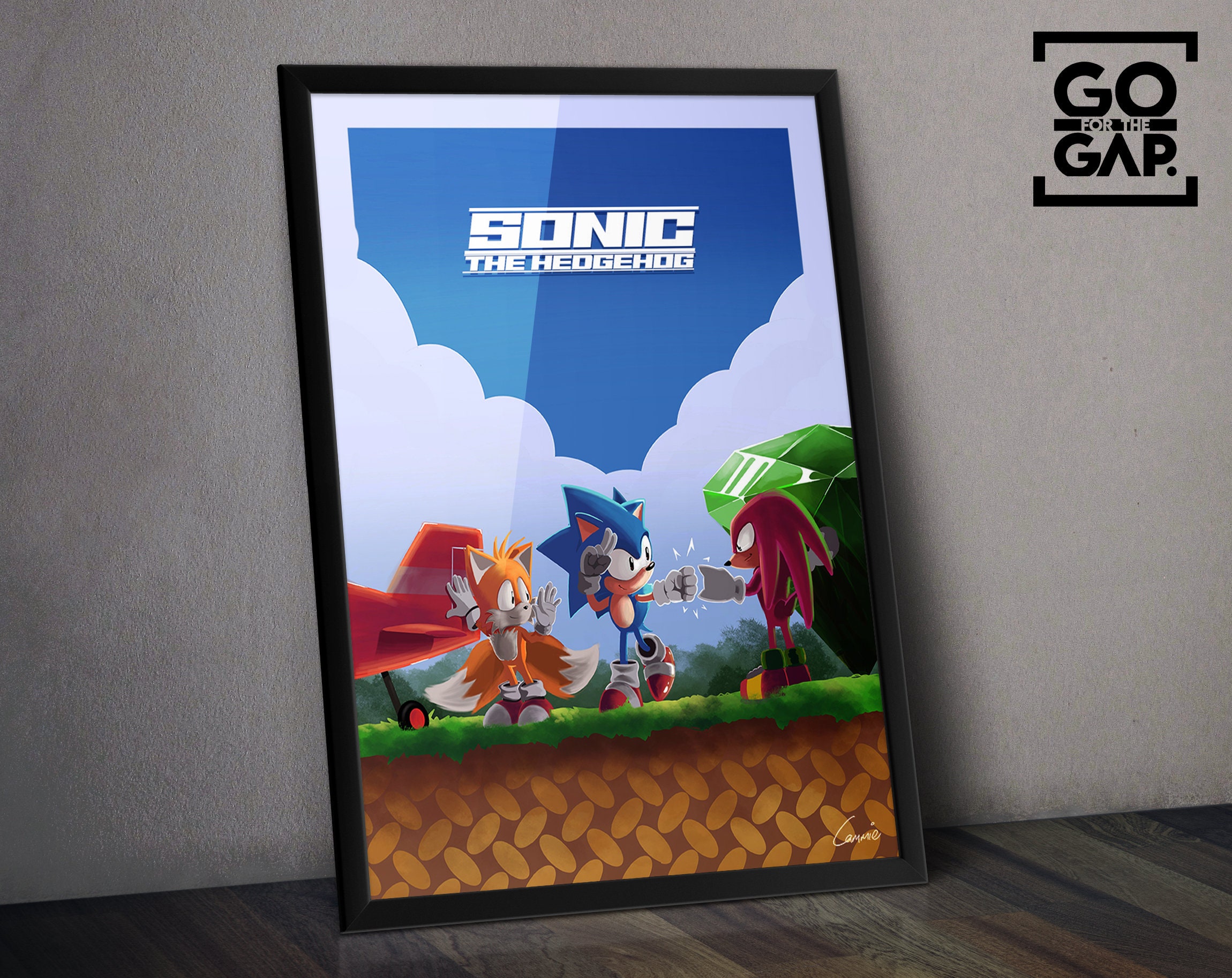 Sonic the Hedgehog Movie Poster Framed and Ready to Hang. -  Norway