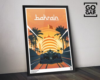 F1 Bahrain Grand Prix | Alonso Aston Martin style | 2023 Formula 1 Poster | F1 Poster